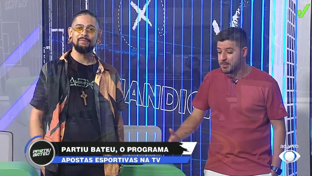 Thiago Jesus no programa Partiu Bateu, da Band Bahia